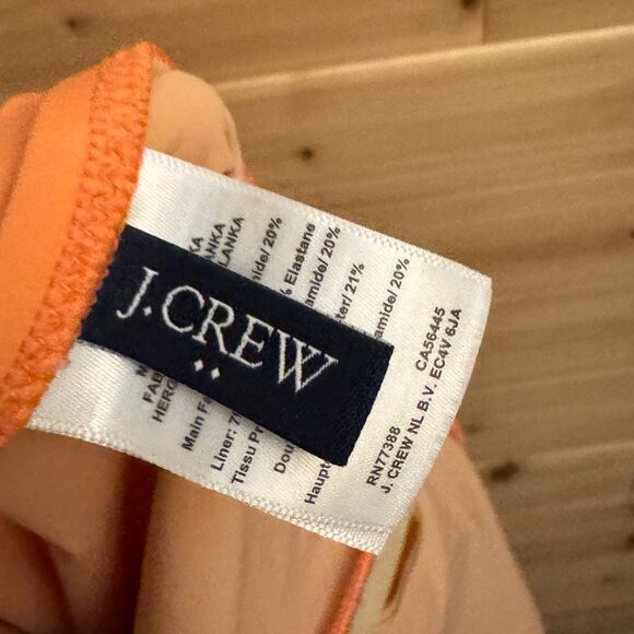 J. Crew Factory Size XLarge Strapless Bandeau Salmon One Piece Swimsuit - Picture 10 of 12
